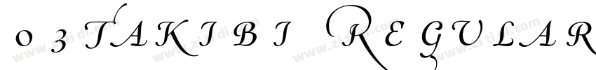 03Takibi Regular字体转换